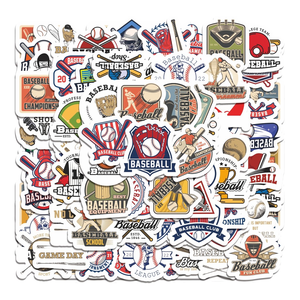 

COD 50 Pcs Stiker Baseball Lucu Anti Air Untuk Dekorasi Notebook Sepeda Skateboard Handphone