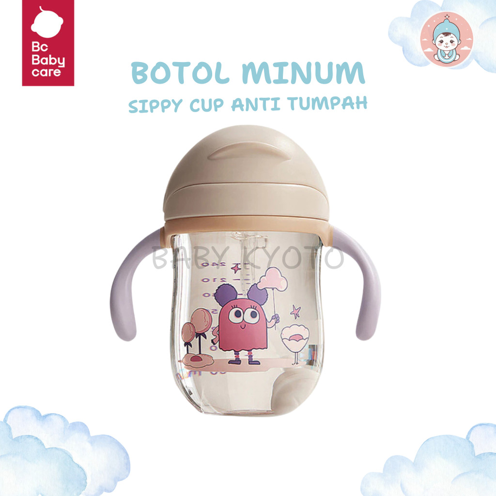 BK BC Babycare Sippy Cup Tritan 240ml Botol Minum Sedotan Anak Bayi Anti Sedak