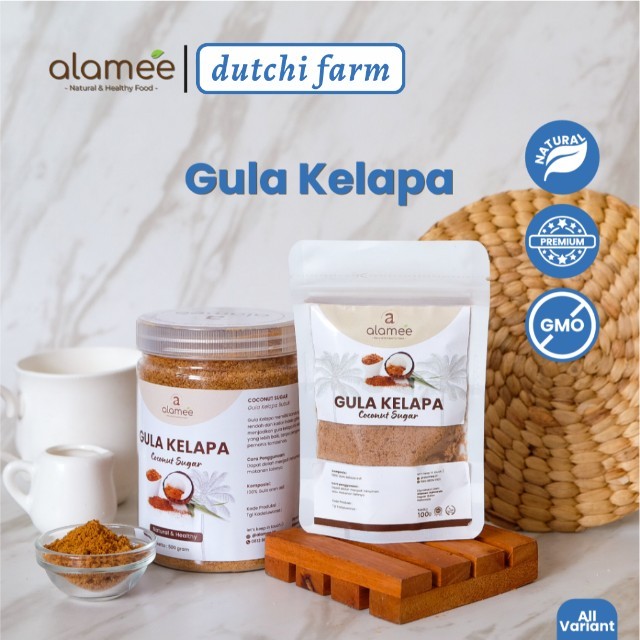 

ALAMEE Gula Semut Kelapa Organik Asli Bubuk Coconut Sugar Premium Powder Natural Organik Organic Dutchi Farm