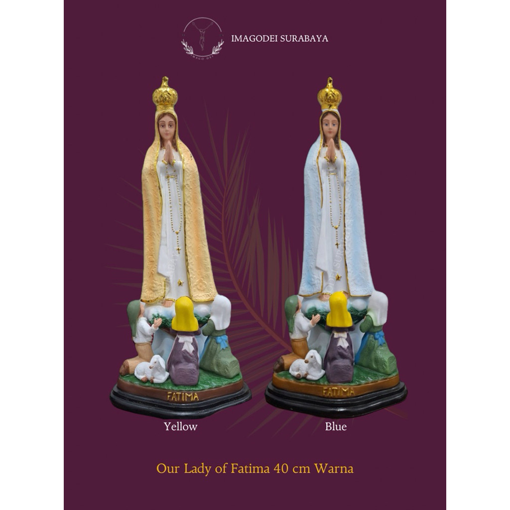 Patung Bunda Maria Fatima 40 cm/Our Lady of Fatima STATUE/Patung Bunda Maria Gold Pajangan Katolik P
