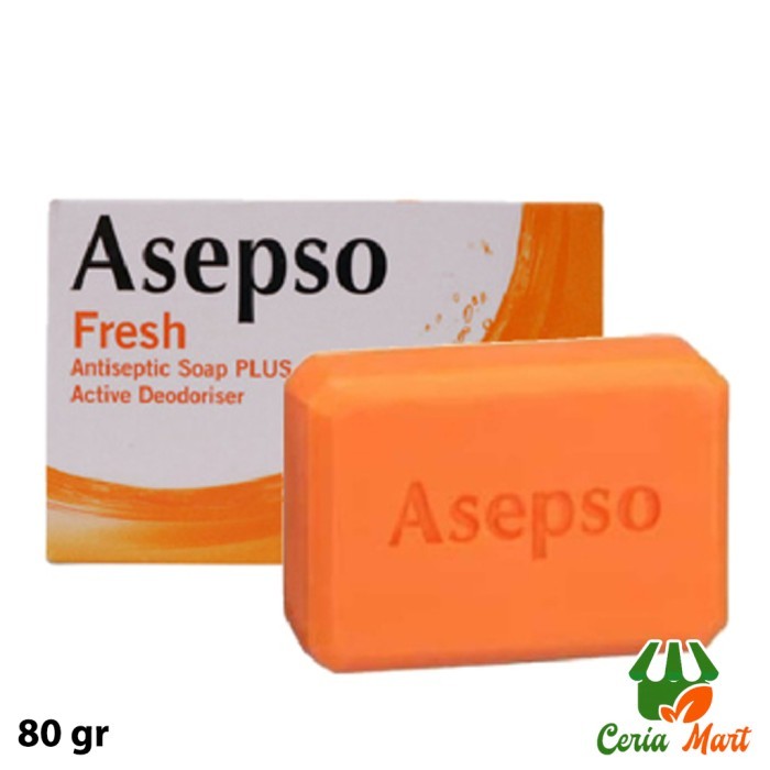 

Sabun Asepso Fresh 80gr Bar Soap Plus Deodorizer Anti Bau Badan