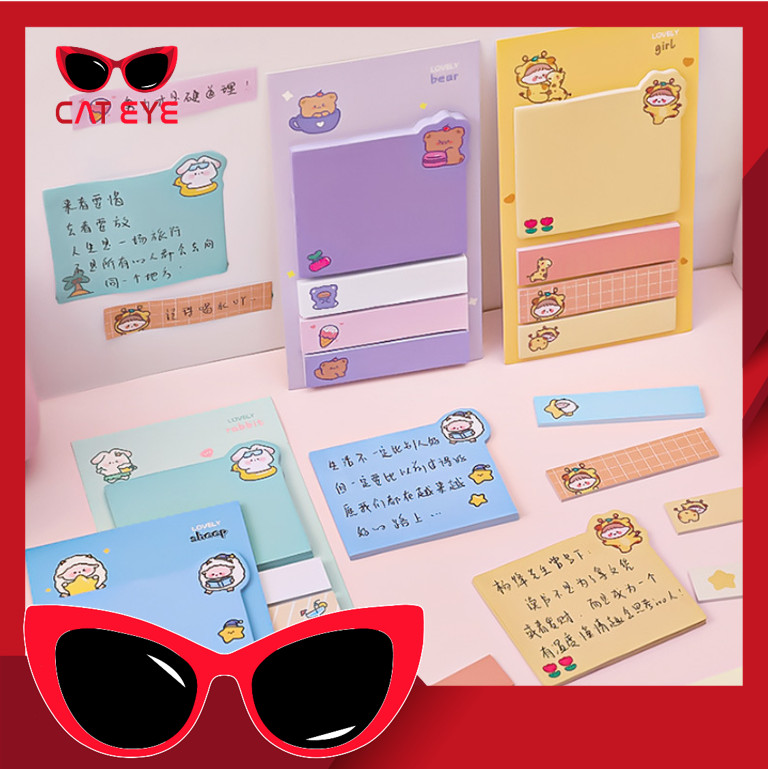 

PROMO - S6248 Sticky Notes 4 Line / Pembatas Buku Motif Lucu / Paper Sticky Notes Cute Animal / Aesthetic Sticky Notes Animal Lucu