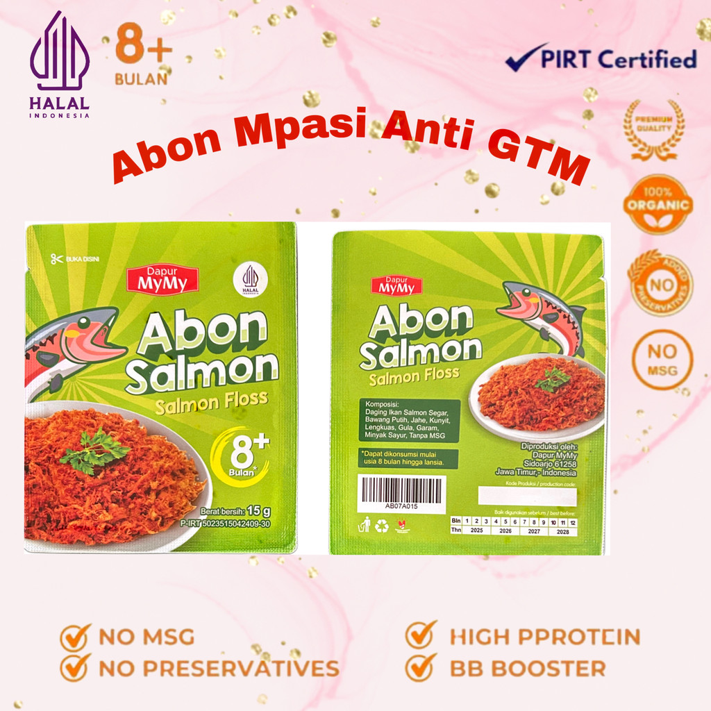 

mymy- Abon Salmon Abon MPASI Anti GTM Penambah Nafsu Makan Anak Tanpa Campuran Kemasan Ekonomis