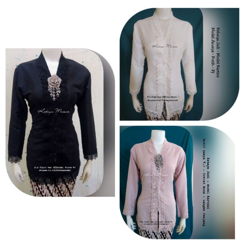 LURIK Kebaya Encim Putih. Kebaya putih. Kebaya Encim Hitam. Kebaya Hitam . Kebaya Bordir. Kebaya Nyo