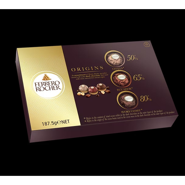 

Coklat FERRERO Rocher Origins Premium Dark Chocolate
