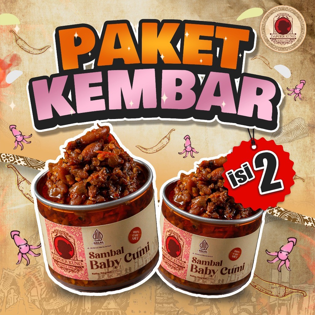 

Paket Sambal DAPOER KUNO Kembar isi 2 [150 Gram x 2 Pcs]