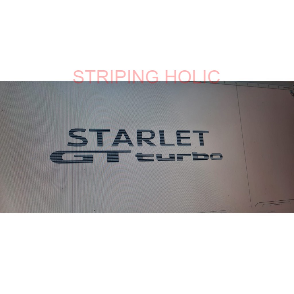 Stiker STARLET & GT turbo Starlet Kapsul