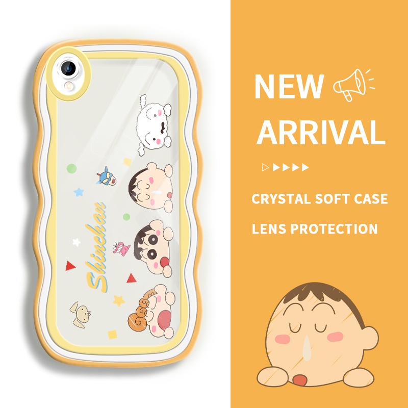 JVIRAG OPPO Transparan Silicon Case Avatar karakter krayon Shin-chan yang lucu SoftCase Untuk Oppo A