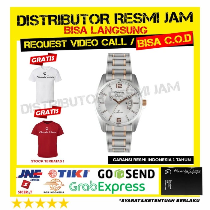 jam tanga pria alexandre christie 8289 ac8289 8289md new garansi resmi