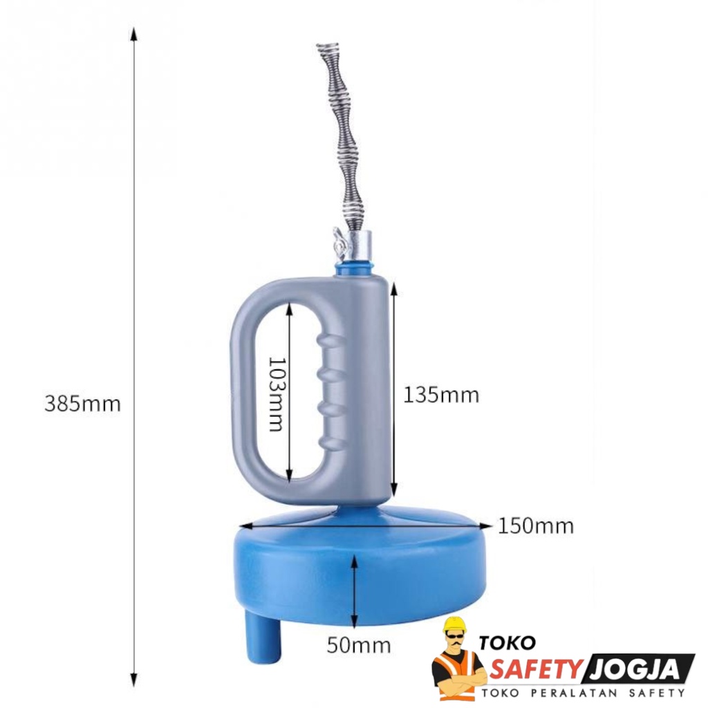 Kawat Pembersih Saluran Toilet Cleaner Dredger Blockage 5 Meter  CHF1  Blue