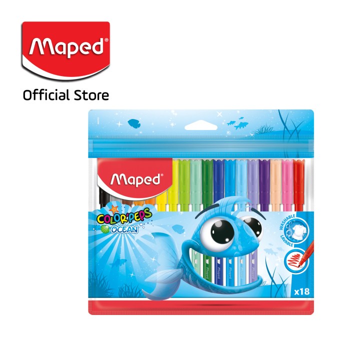 

ORI!! Maped Spidol Warna Ocean 18' - Cardboard
