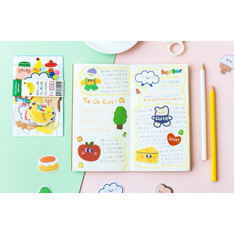 

1A. Messages 4 U - 20pcs stiker dekorasi planner journal casing hp - stickers korea