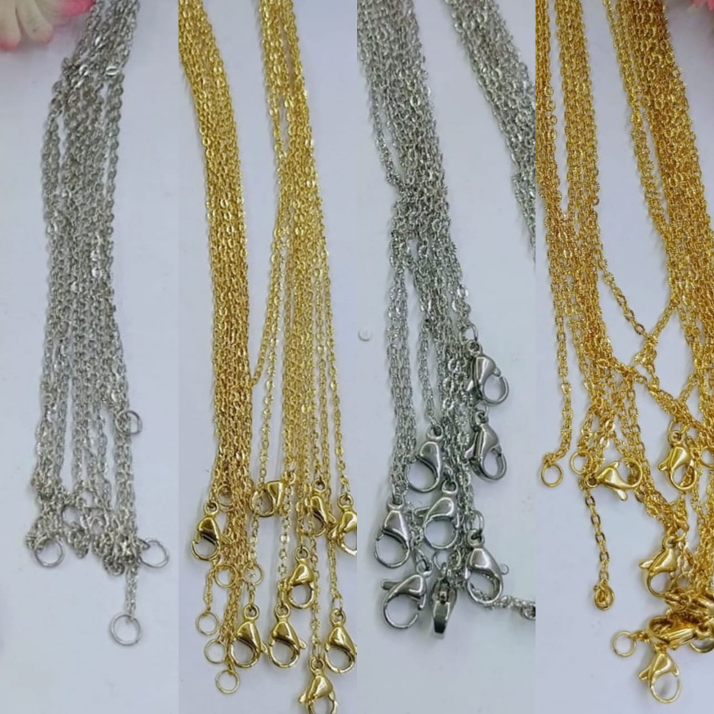 1 PAK ISI 10 PCS KALUNG TITANIUM GROSIR DUNIA GELANG NURI KACA