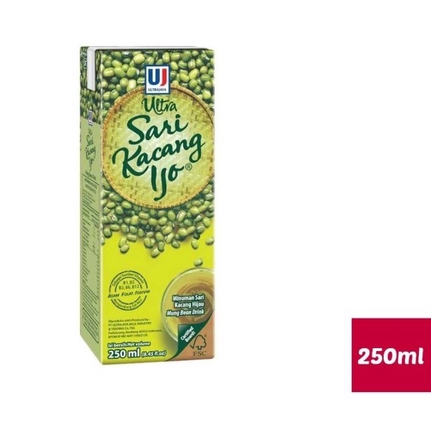 

Sari Kacang ijo Ultra Jaya UJ 250ml MUNG BEAN DRINK ORIGINAL