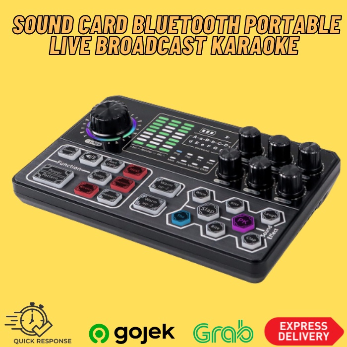 Sound Card Bluetooth Portable Live Broadcast Karaoke