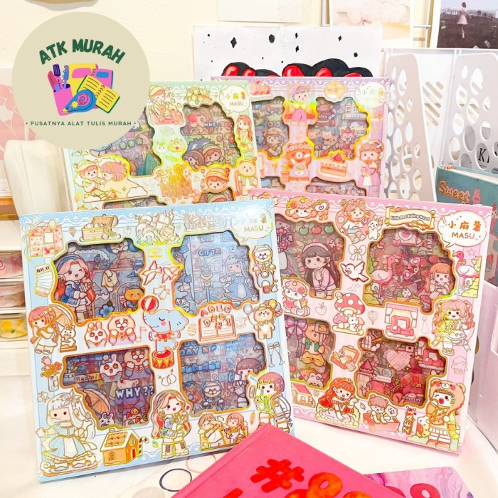 

Sticker isi 100 pcs MASU Paket Stiker untuk Journalling Jurnal Hiasan - random