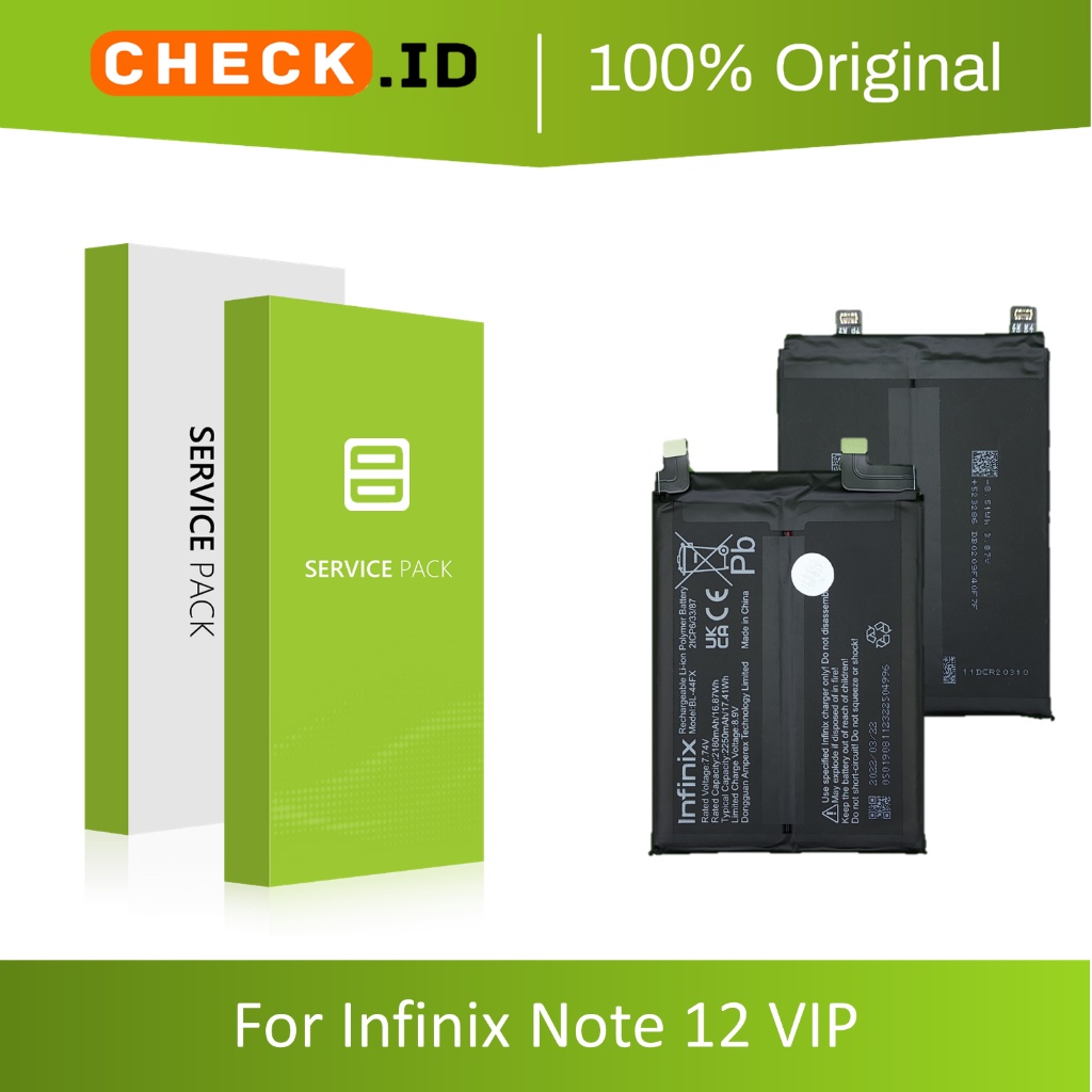 [ CHECK.ID ] BATERAI BATTERY BATERE BATRE INFINIX NOTE 12 VIP BL-44FX ORIGINAL