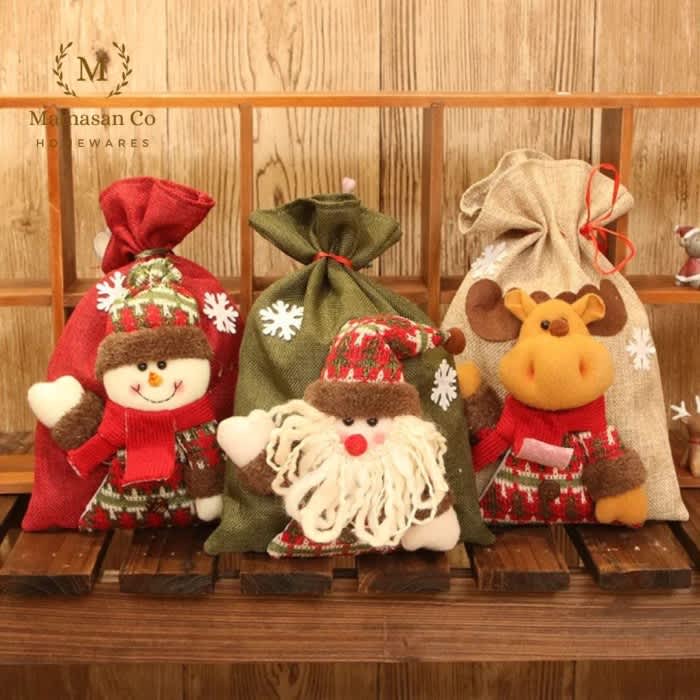 

Christmas Goodie Bag Souvenir Fabric | Tas Serut Natal