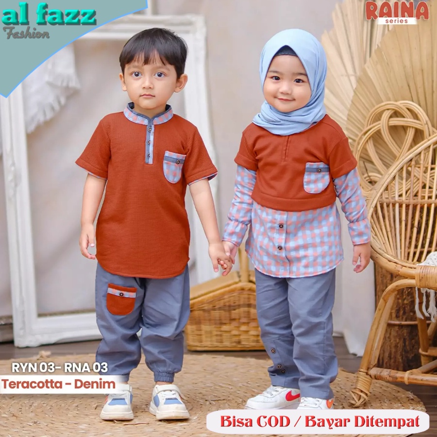 Hooflakids Setelan Anak Laki Laki Dan Perempuan Couple Usia 6 Bulan - 5 Tahun Baju Setelan Bayi Coup