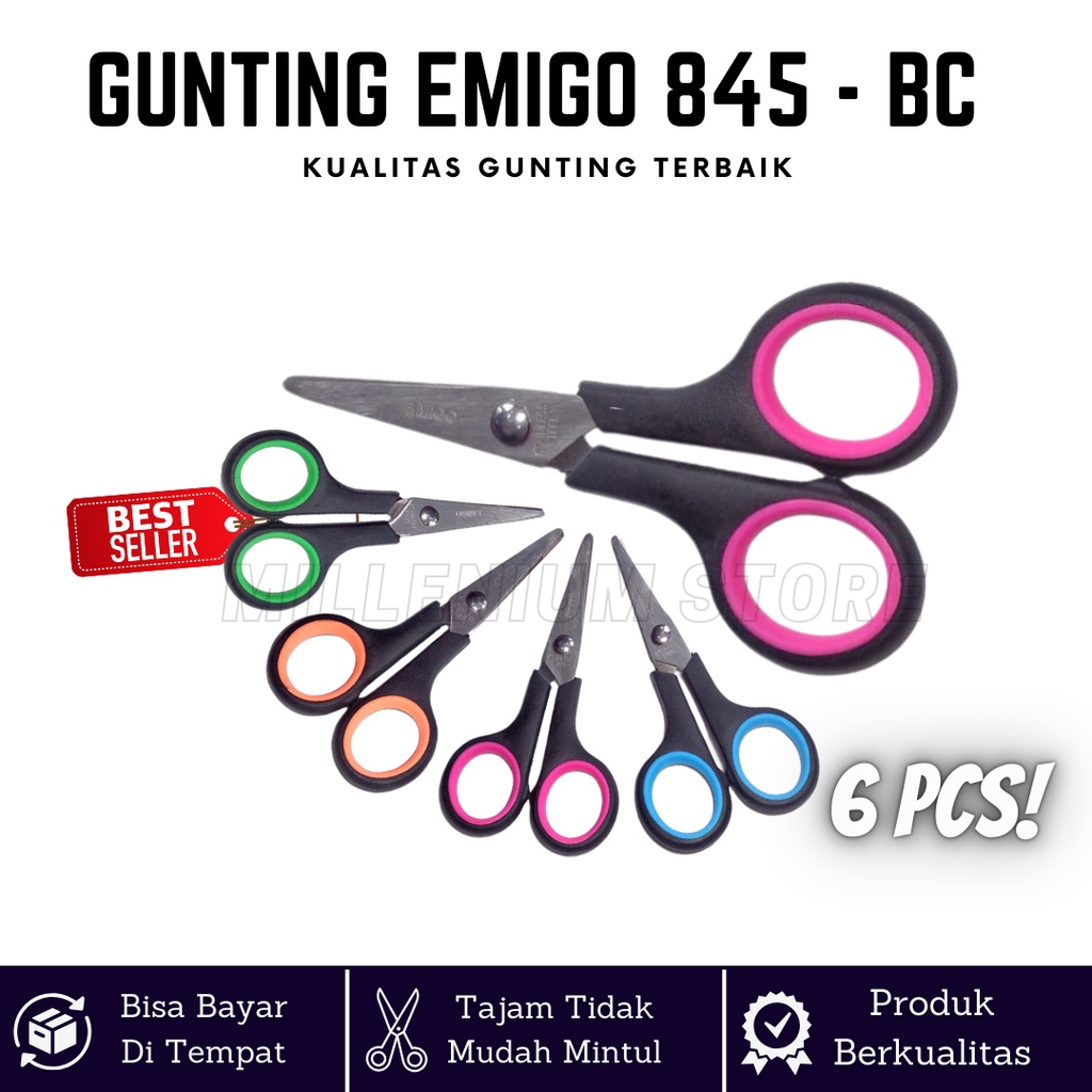 

PROMO 6 PCS! Gunting Kertas Kecil / Gunting Emigo Stainless Steel Serbaguna / Gunting Dapur / Gunting Ukuran Kecil / Bisa Bayar Di Tempat / Toko1_Gemilang
