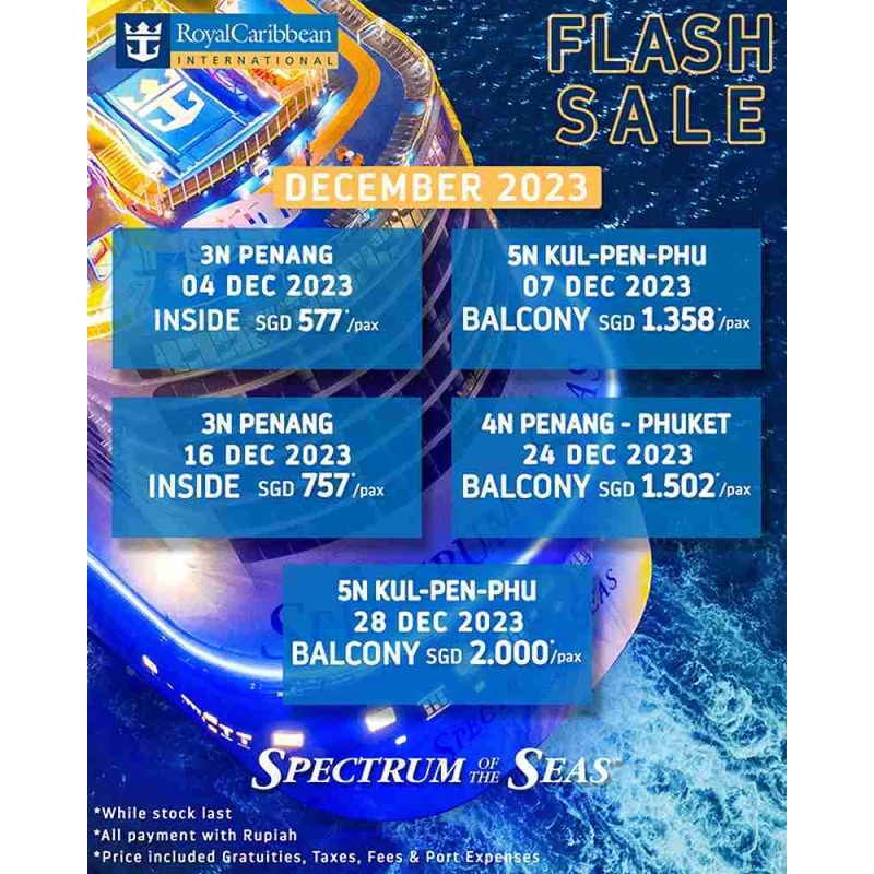 ROYAL CARIBBEAN CRUISE (SPECTRUM OF THE SEAS) DESEMBER 2023