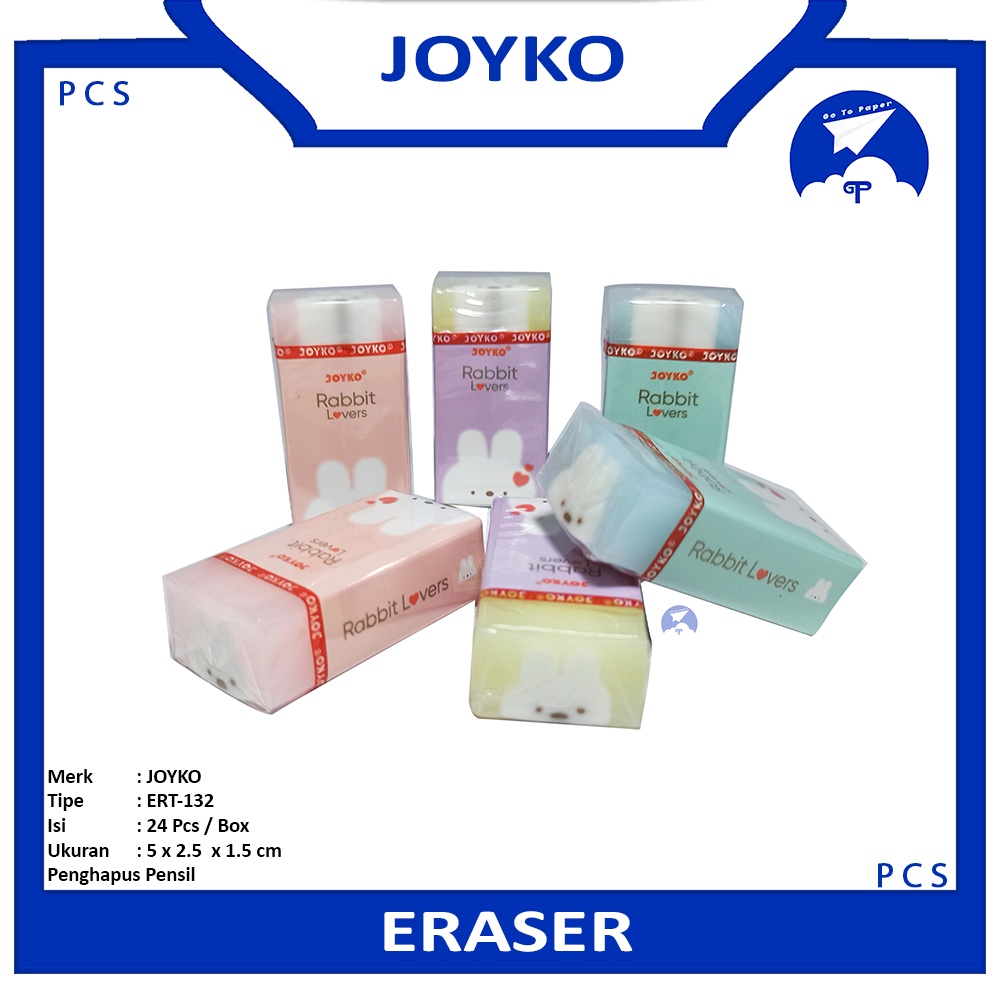

JOYKO - Eraser Penghapus Pensil ERT-132 Rabbit Lovers - Pcs