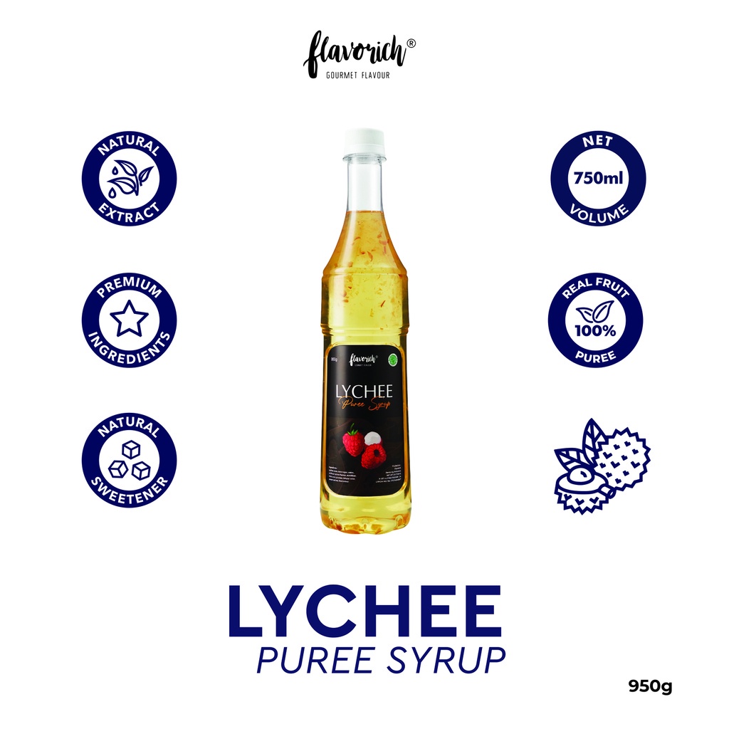 

FLAVORICH - Puree Sirup Lychhee / Gourmet Syrup / Sirup Untuk Hotel, Restaurant and coffee shop