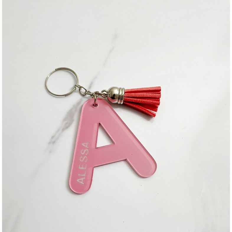 GANTUNGAN KUNCI INISIAL NAMA CUSTOM | CUSTOM INITIAL NAME KEYCHAIN | AKRILIK