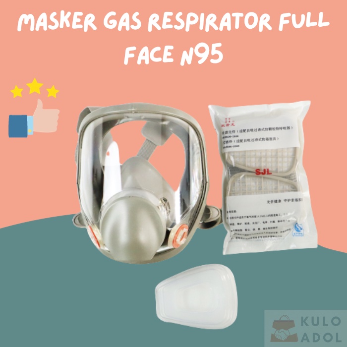 Masker Gas Full Face Respirator Mask with N95 Filter