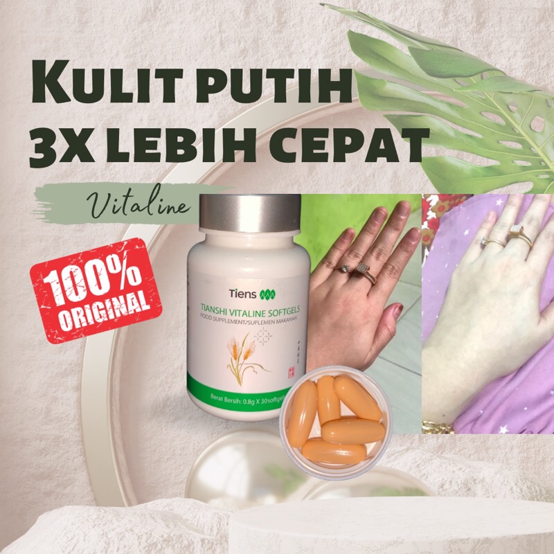 VITALINE SOFTGEL TIENS PEMUTIH TUBUH VITAGEL SOFTGELS OBAT PIL KAPSUL PEMUTIH BADAN PENCERAH BADAN P
