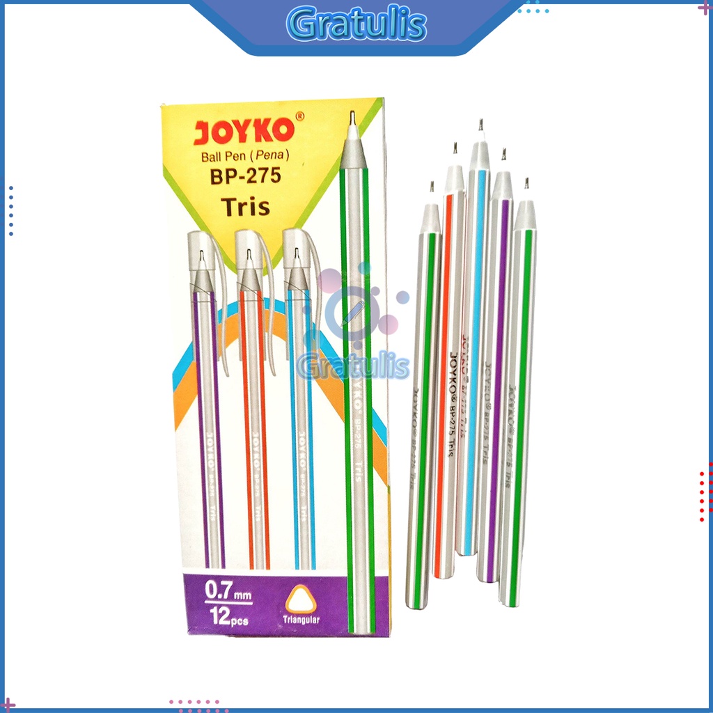 

PULPEN TRIS JOYKO [BP-275/12 PCS] / BALLPOINT PENA PEN [0.7 MM/1 PACK] / BALPEN 1 BOX