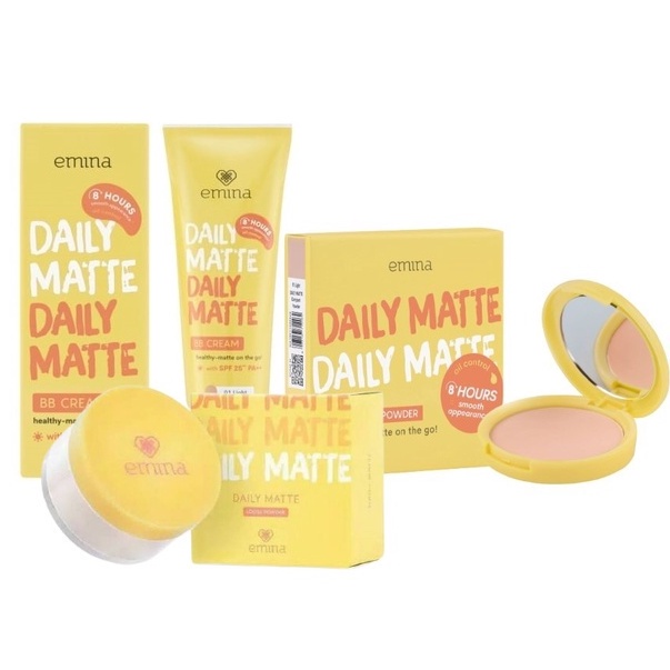 Emina Daily Matte Loose Powder Compact Powder BB Cream Bedak Tabur Bedak Padat