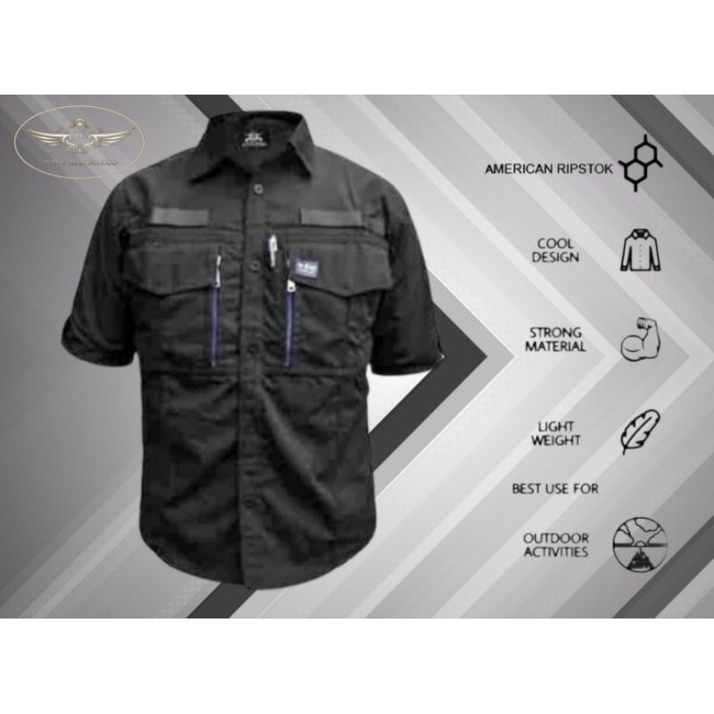 Kemeja Tactical W-Tac Lengan Pendek - W-TAC PENDEK