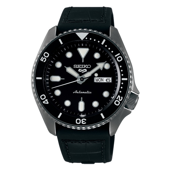custemstore32_id Promo Langka Seiko 5 Sports SRPD65K3 Automatic Black Dial Black Rubber Strap