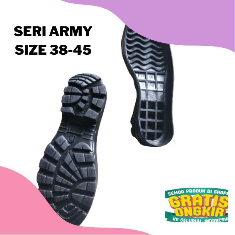Sol Sepatu Bawah Karet Pria.outsole sepatu TNI AD TNI AU TNI AL PORLI PDL SATPOL PP/ ungu biru