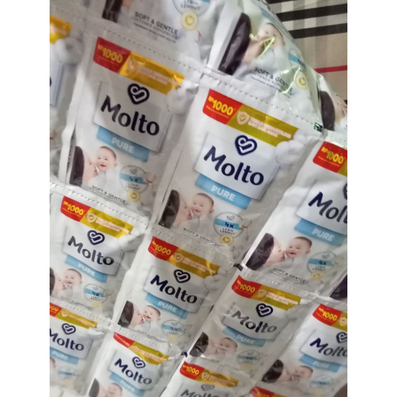 Molto pure baby sachet molto renceng 24 Sachet 1000an grahatoserba

