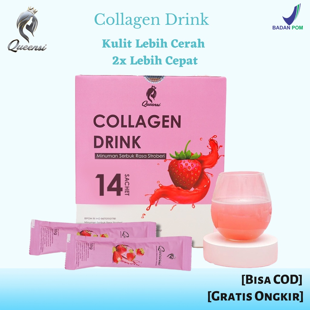 COLLAGEN DRINK QUEENSI MINUMAN KOLAGEN MINUMAN PENCERAH KULIT