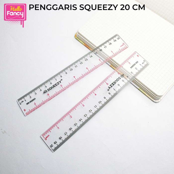 

Penggaris Bening 20 Cm / Transparent Ruler RR-SQ664 (1 pcs)