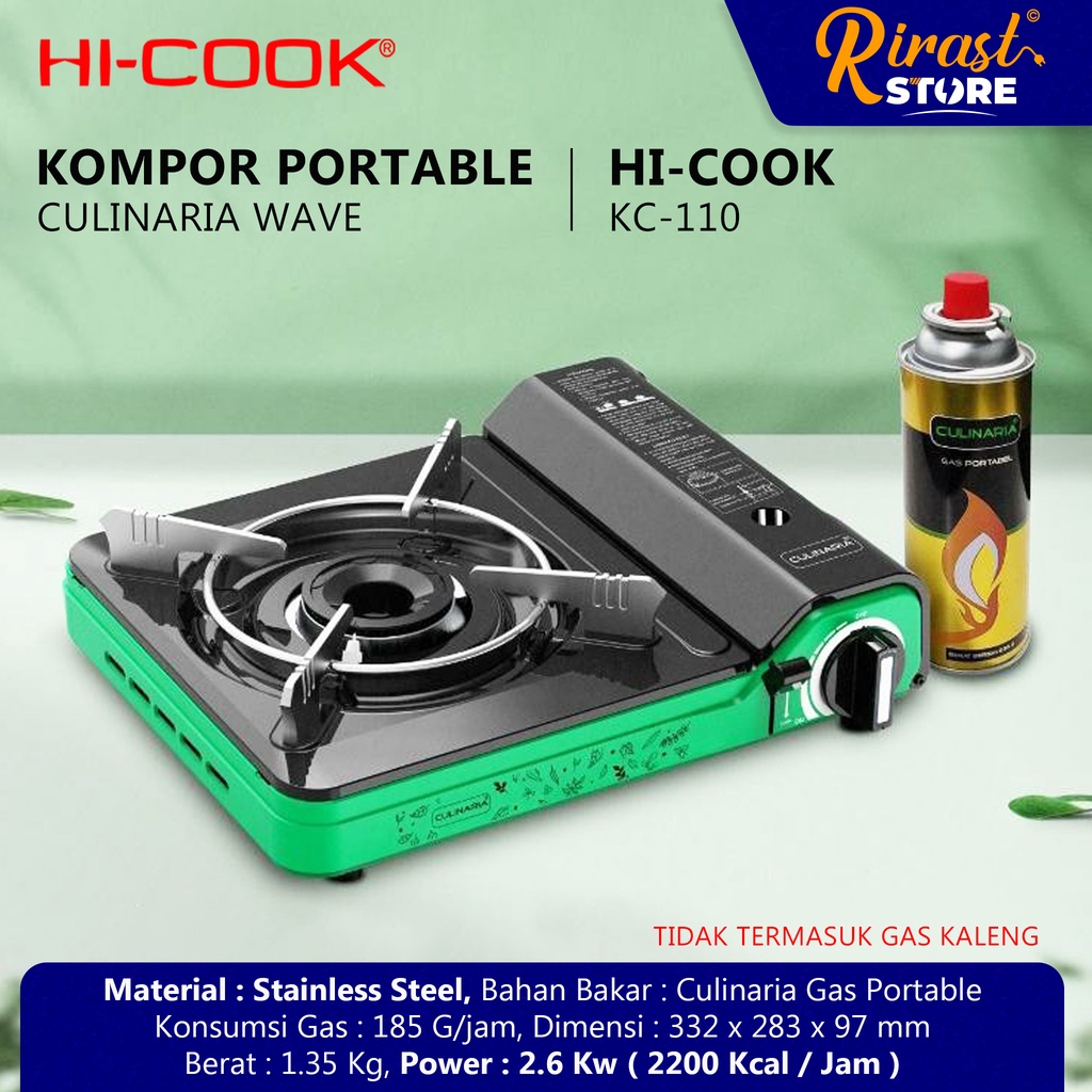 Rirast Store - HI-COOK Kompor Gas Portable CULINARIA MAVE KC-110