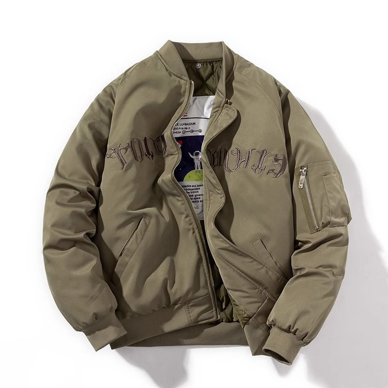 Jaket baseball bordir longgar dan serbaguna ala korea untuk pria dan wanita,jaket katun,jaket bomber