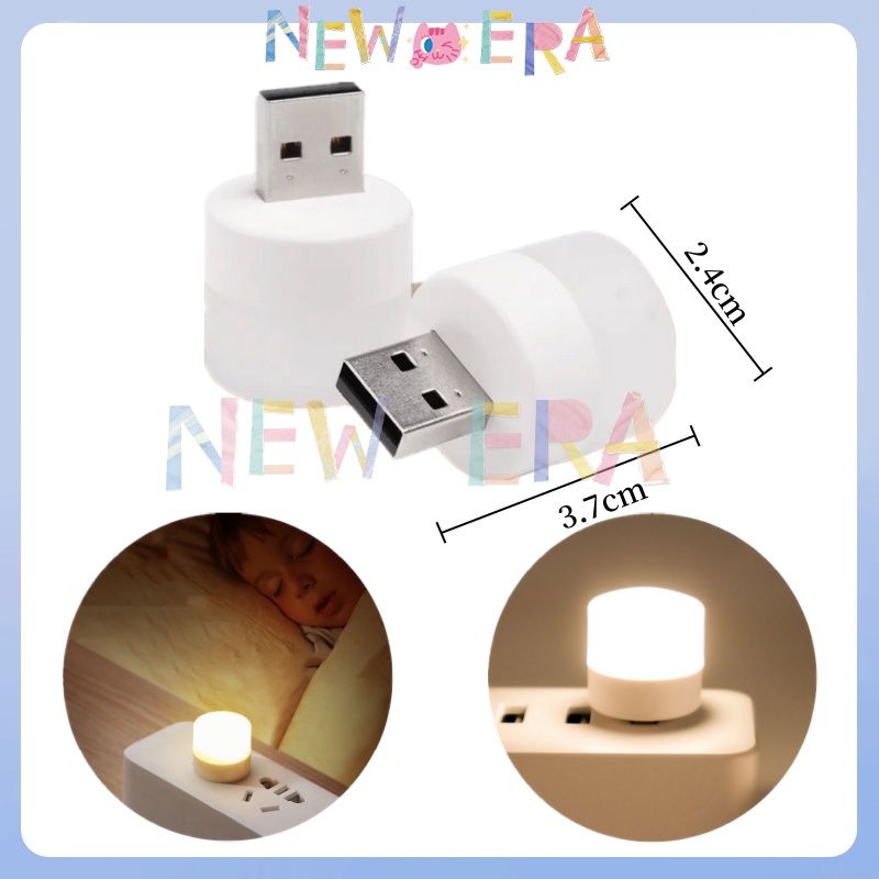 NewEra Lampu Tidur LED Mini USB Lampu Mini LED USB Portable Kecil Tidur Belajar Emergency Bohlam Kec