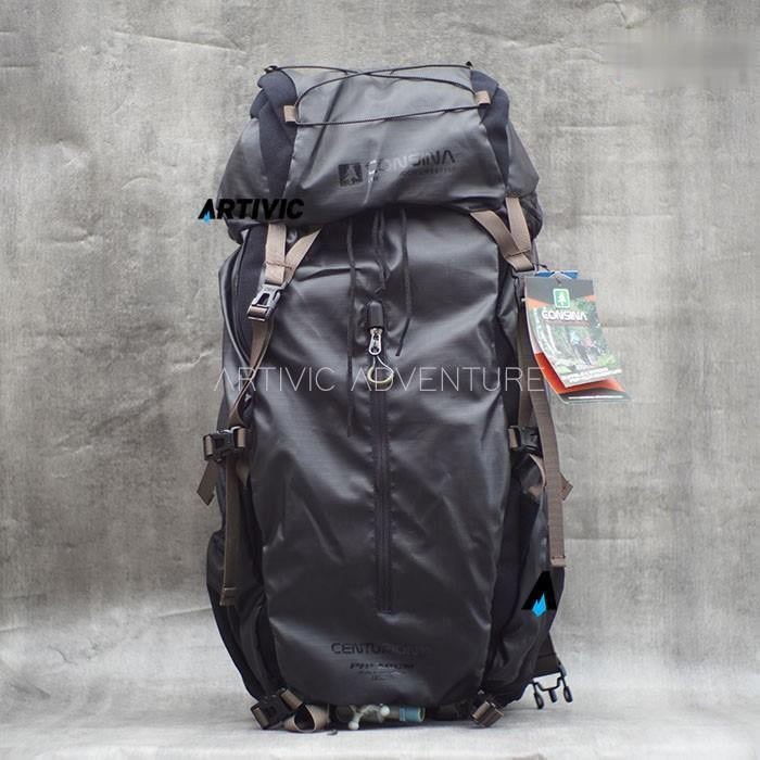 Carrier Consina Centurion BLACK ON BLACK 55L Ransel Gunung Bag