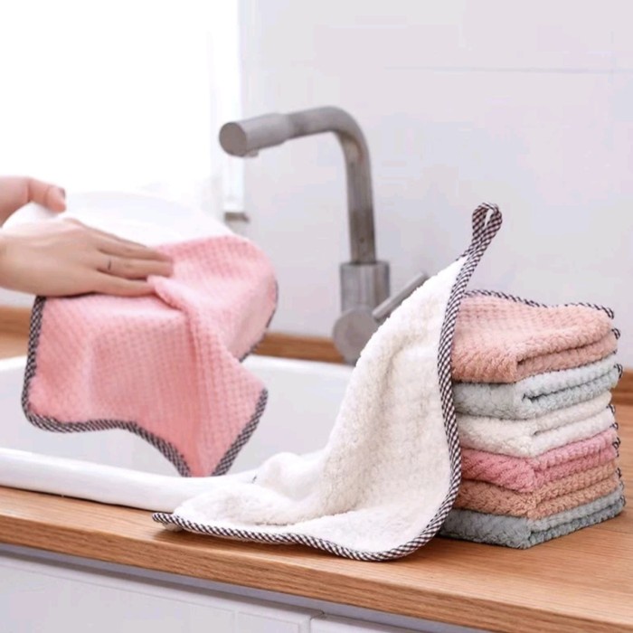 kain lap tangan gantung microfiber hand handuk kainlap polos serbaguna d3grosir
