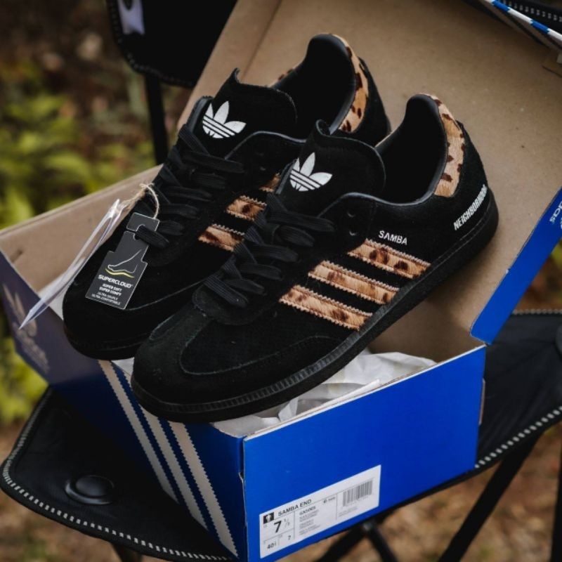 Sepatu Sneakers ADIDAS SAMBA END X NEIGHBORHOOD LEOPARD  BNIB Original 100% (Material Guaranted)