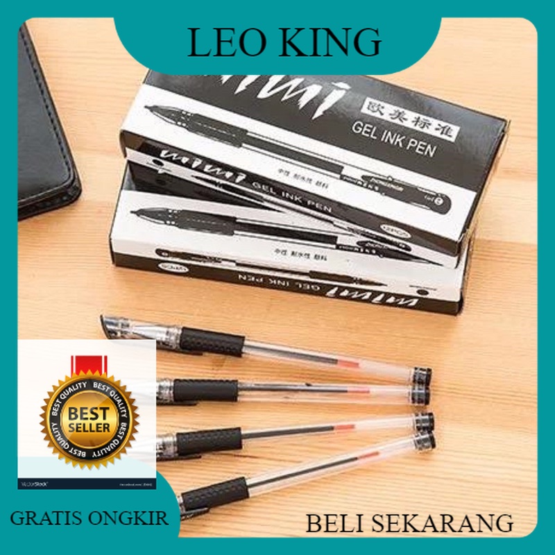 

[LEO KING] Pulpen Gel Tinta Cair 0.5 MM Alat Tulis Stationary