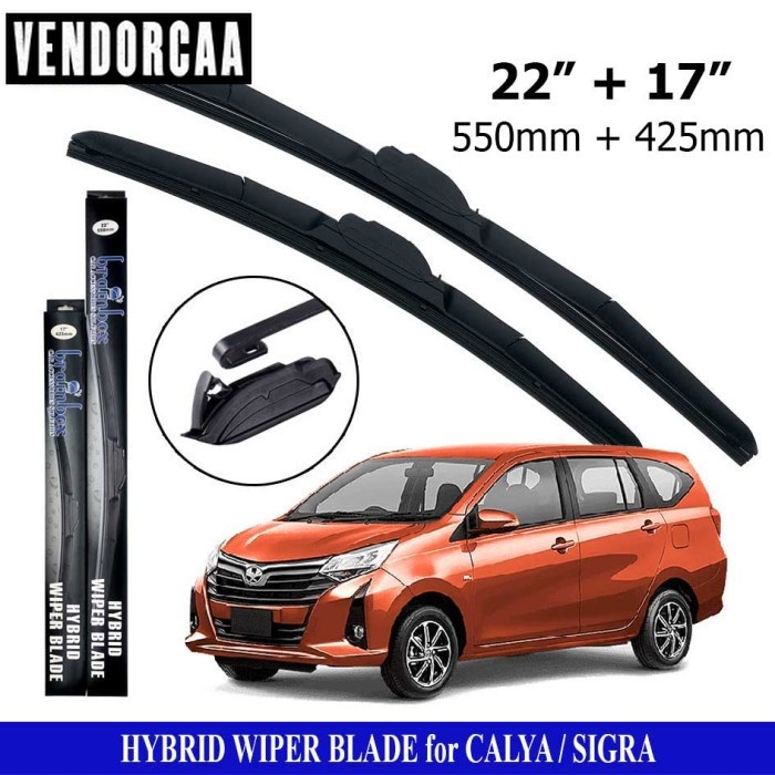 HIGH QUALITY Hybrid Wiper Blade Calya Sigra Wiper Mobil Karet