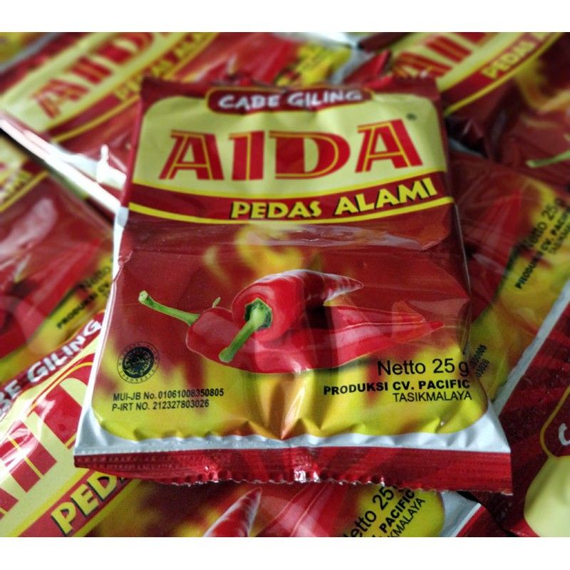 

AIDA 25gr Cabe Giling Bubuk Pedas Alami