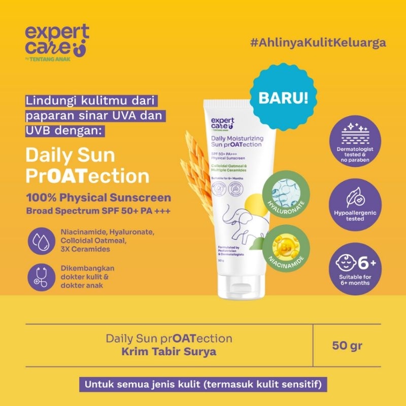 [READY FREE BUBBLEWRAP] Expert Care Physicals Sunscreen SPF 50+ PA+++ - ExpertCare By Tentang Anak S