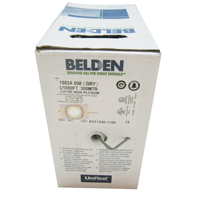 Kualitas Terbaik Kabel Lan Belden CAT5E KW - UTP Cable Isi 2 pcs x 305 Meter AG-49