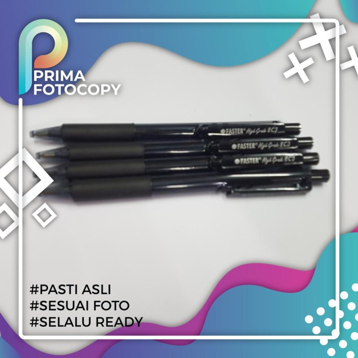

Pulpen Faster Cetek EC3 0.7 Hitam Extra Fine Pen Anti Macet